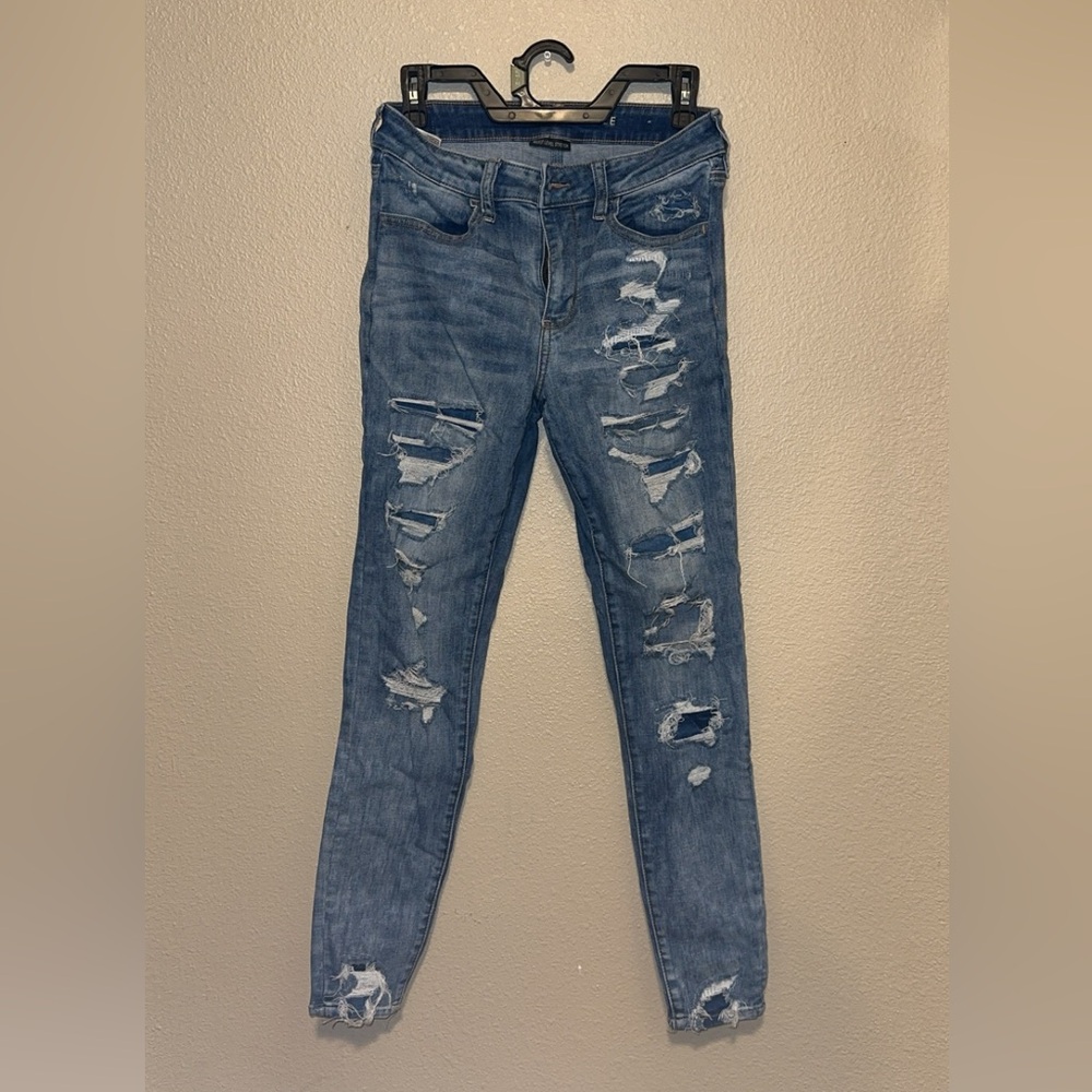 Size 8 regular length American Eagle distressed jeans